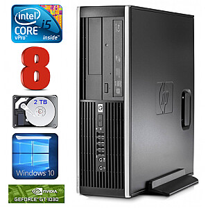 Personālais dators HP 8100 Elite SFF i5-650 8GB 2TB GT1030 2GB DVD WIN10