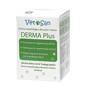VETOSAN Derma Plus - vitamīnu komplekss suņiem un kaķiem - 60 tabletes