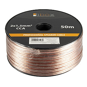 Libox Акустический кабель 2x1,50 мм LB0008-50 аудиокабель 50 м Прозрачный