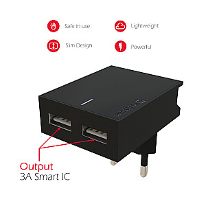 Swissten Premium Зарядное устройство 2x USB 3А / 15W