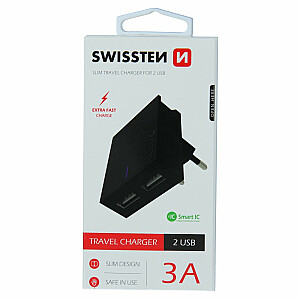 Swissten Premium Зарядное устройство 2x USB 3А / 15W
