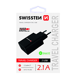 Swissten Premium Tīkla Lādētājs 2 x USB 2.1А / 10.5W