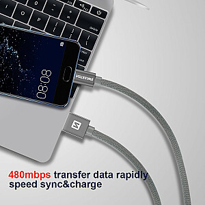 Swissten Textile Quick Charge Universāls Micro USB Datu un Uzlādes Kabelis 2.0m