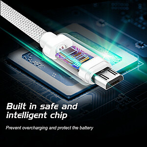 Swissten Textile Quick Charge Universāls Micro USB Datu un Uzlādes Kabelis 2.0m