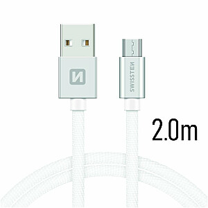 Swissten Textile Quick Charge Universāls Micro USB Datu un Uzlādes Kabelis 2m