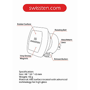 Swissten S-Grip M3 Универсальный держатель с магнитом для устройств