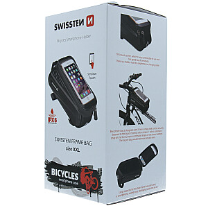 Swissten Водонепроницаемый держатель для велосипеда / сумка для мобильных телефонов 5,4 - 6,7 дюймов Черный