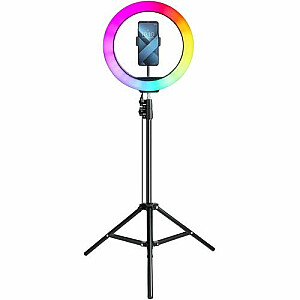 RoGer V12 Universāls Tripod Statnis priekš Selfie ar RGB LED lampu 12''