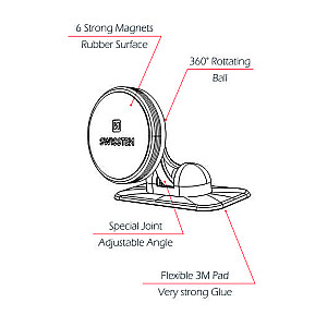 Swissten S-Grip DM6 Универсальный держатель с магнитом для устройств