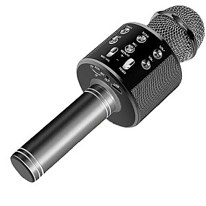 RoGer Bluetooth Karaoke Mikrofons Ar iebūvētu Skaļruni / 2x 5W / Aux / USB / MicroSD / Melns