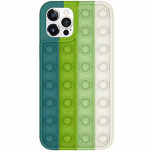 Mocco Bubble Case Aizmugurējais Antistresa Silikona Apvalks Priekš Apple iPhone 11 Pro Max Tumši Zaļš