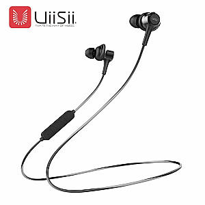 UiiSii BT-260 Bluetooth 4.1 Bezvadu Stereo Sporta Austiņas ar Zvana Funkciju un vadības pulti uz vada / IPX4 Ūdensizturīgs / Magnētiskais savienojums / Melnas