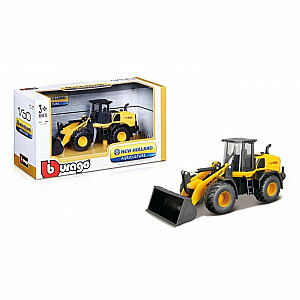 Bburago New Holland W170D contruction / Būvniecības traktors ar kausu / Bērnu 1:50 Dzeltens