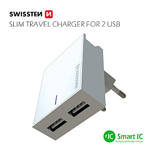 Swissten Premium Зарядное устройство 2x USB 3А 15W