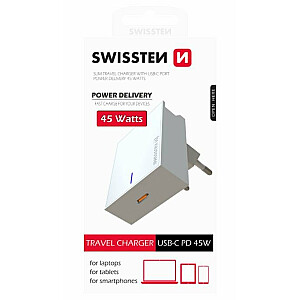 Swissten Slim Premium 45W Сетевое зарядное устройство USB-C PD 3.0