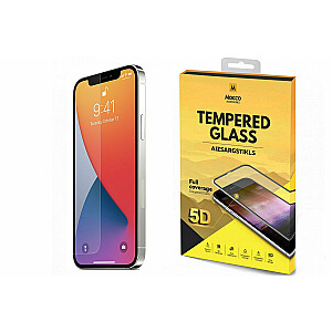 Mocco Full Glue 5D Signature Edition Tempered Glass Aizsargstikls Pilnam Ekrānam Apple iPhone 12 / 12 Pro Melns