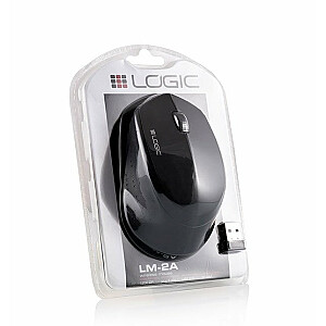 Logic LM-2A Wireless 2.4Ghz Bezvadu Datora Pele ar 1200 DPI Melna