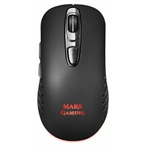 Mars Gaming MMW2 Bezvadu Spēļu Pele ar Papildus Pogām / RGB / 3200 DPI / Melna