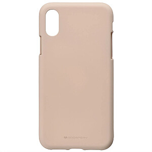 Mercury Soft Feeling Matte 0.3 mm Matēts Silikona Apvalks Priekš Apple iPhone X gaiši rozā (EU Blister)