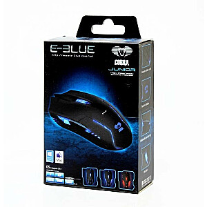 E-Blue Cobra II Junior Spēļu Datora Pele ar Papildus Pogām / LED / 1600 DPI / USB Zila