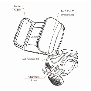 Swissten S-Grip BCCL1 Держатель Телефона Для Велосипеда