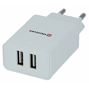 Swissten Travel Smart Ic 2x USB 2.1A + кабель USB - Lightning 1.2m белый