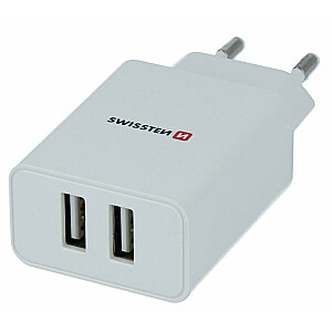 Swissten Travel Smart 2x USB 2.1A белый