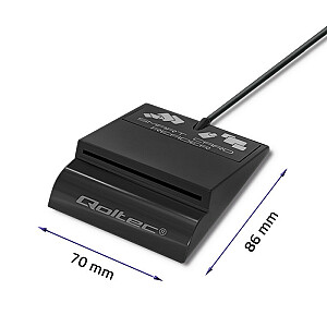 Qoltec 50363 USB kabelis 1,8 m USB 2.0 USB C USB A Melns