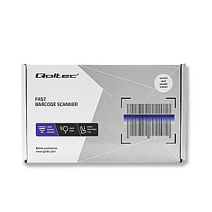 Qoltec 50877 Лазерный сканер 1D | USB | Белый
