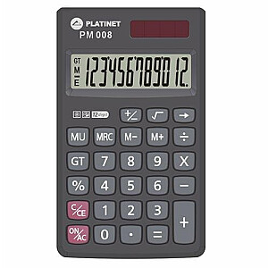 Platinet PMC008_A Kabatas Kalkulators + Maciņš - Futlāris Melns