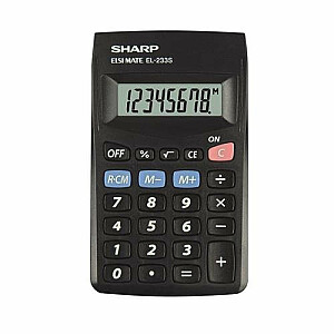 Sharp SH-EL233SBBK Kabatas Mini Kalkulators Melns