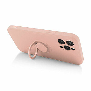 Mocco Pastel Ring Silicone Back Case Aizmugurējais Silikona Apvalks Priekš Samsung Galaxy S22 Ultra 5G Rozā