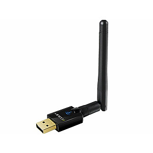 EDUP EP - AC1607 divjoslu 600 Mbps USB WiFi adapteris 2,4 GHz / 5,8 GHz / 802.11AC / ar ārēju antenu - melns
