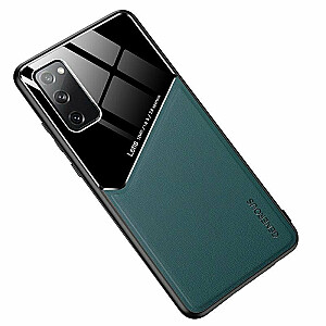 Mocco Lens Leather Back Case Aizmugurējais Ādas Apvalks Samsung Galaxy S21 Plus Zaļš