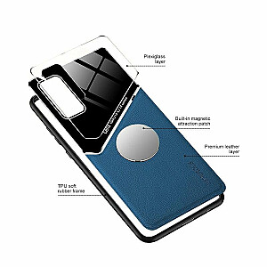 Mocco Lens Leather Back Case Aizmugurējais Ādas Apvalks Priekš Apple iPhone 12 Pro Max Zils