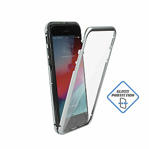 Mocco Double Side Case 360 Aluminija Apvalks ar Aizsargstiklu Telefonam Apple iPhone XR Caurspīdīgs - Sudrabs
