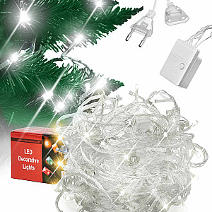 RoGer Ziemassvētku Lampiņas / Virtene / 200 LED / Auksti Balta / 20m