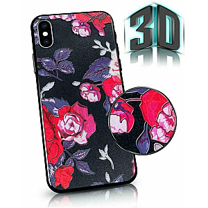 Mocco Flowers Aizmugurējais Apvalks 3D Priekš Apple Iphone 11 Pro Max Melns