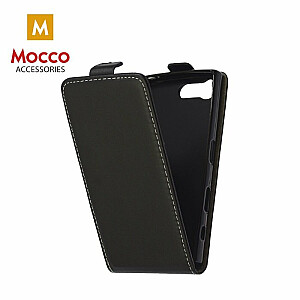 Mocco Kabura Rubber Case Vertikāli Atverams Premium Eco ādas Maks Telefonam Samsung A510 Galaxy A5 (2016) Melns