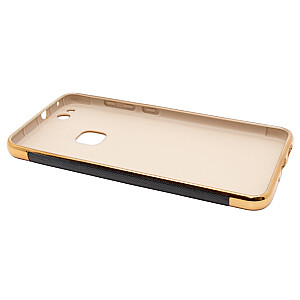 Mocco Exclusive Crown Силиконовый чехол с золотыми рамками для Apple iPhone X Черный