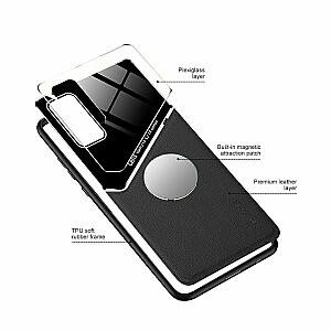 Mocco Lens Leather Back Case Aizmugurējais Ādas Apvalks Priekš Apple iPhone 12 Melns