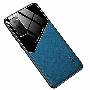 Mocco Lens Leather Back Case Aizmugurējais Ādas Apvalks Priekš Apple Iphone 12 / 12 Pro Zils