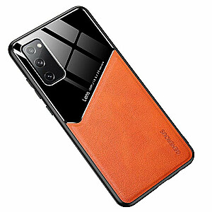 Mocco Lens Leather Back Case Aizmugurējais Ādas Apvalks Priekš Apple iPhone 12 Pro Max Oranžs