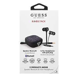 Guess GUBPERSPBK Bluetooth Bezvadu Skaļrunis + Austiņas (Komplekts) Melns