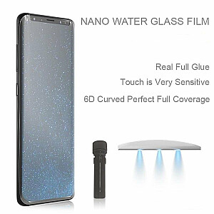 Mocco UV 9H Tempered Glass Full Cover Защитное стекло для экрана + Эко Клей + Лампа Для Huawei Mate 20 Прозрачное