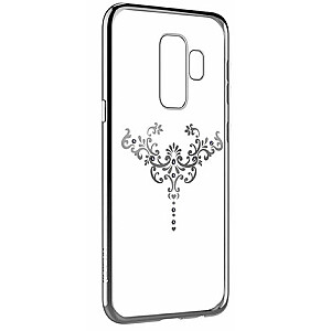 Devia Crystal Iris Aizmugurējais Silikona Apvalks ar Swarovski Kristaliem priekš Samsung G960 Galaxy S9 Sudrabs