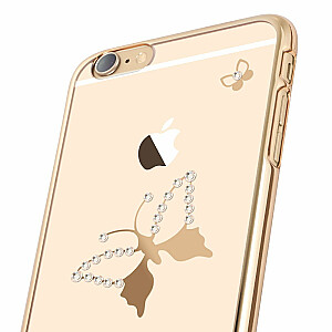 X-Fitted Пластиковый чехол С Кристалами Swarovski для Apple iPhone  6 / 6S Золото / Классическая Бабочка