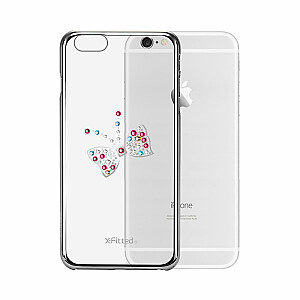X-Fitted Пластиковый чехол С Кристалами Swarovski для Apple iPhone  6 / 6S Серебро / Бабочка