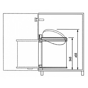 Atkritumu tvertne iebūvējamā Compact-Box M / 15L / balta