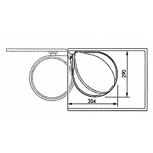 Atkritumu tvertne iebūvējamā Compact-Box M / 15L / balta